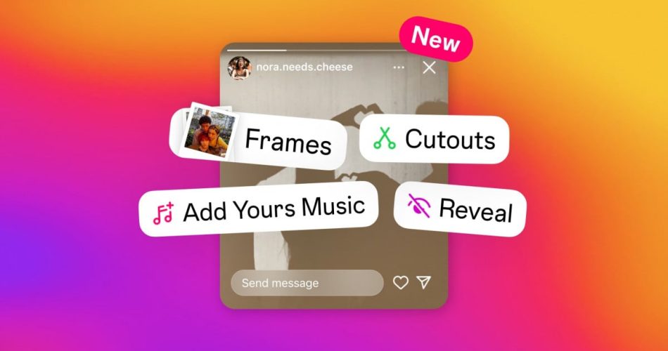 Stories do Instagram ganham 4 novos adesivos